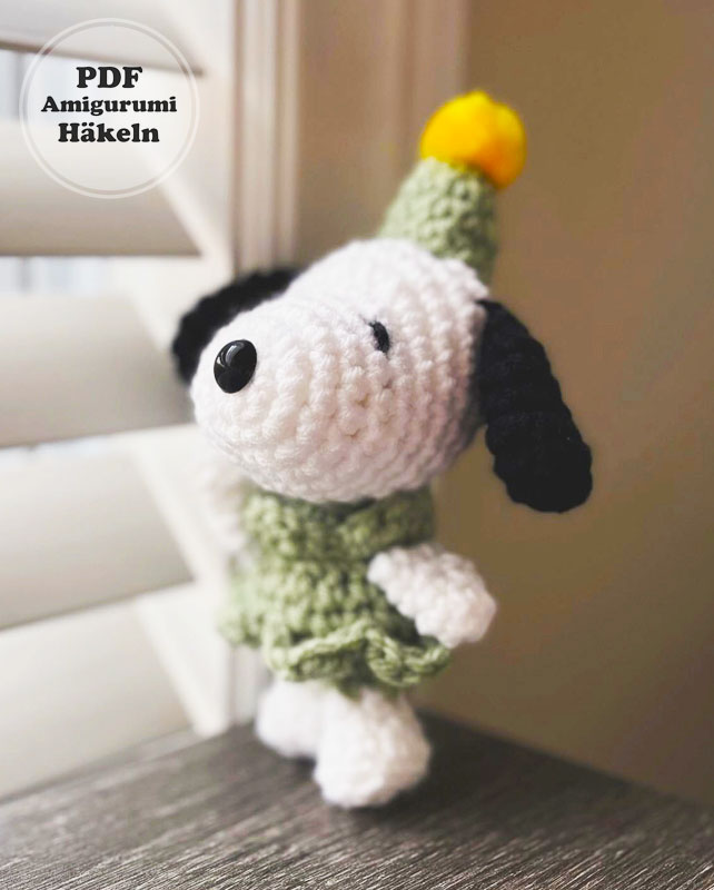 Snoopy Hund zu Weihnachten Häkeln PDF Anleitung (2)