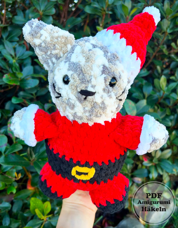 Weihnachtsmann Krallen Amigurumi Katze PDF Anleitung (2)