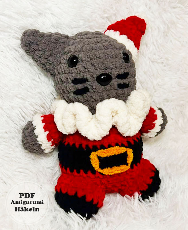 Weihnachtsmann Krallen Amigurumi Katze PDF Anleitung (3)