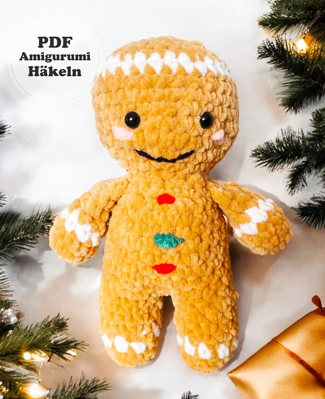 Lebkuchenmann für den Weihnachtsbaum PDF Häkeln
