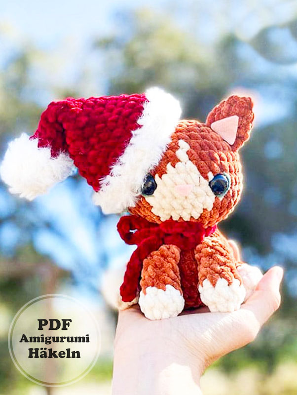 Leeroy, die Weihnachtskatze Amigurumi PDF Anleitung 1