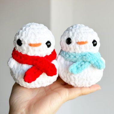 Schneemann mit NoppenMasche Häkeln für Anfänger (1)
