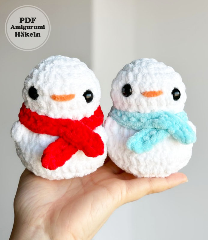 Schneemann mit NoppenMasche Häkeln für Anfänger (2)