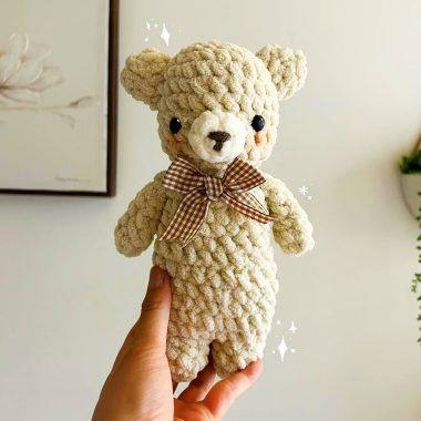 Beige Teddybär für Anfänger Amigurumi Anleitung (1)