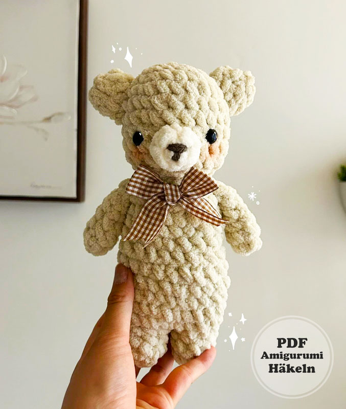 Beige Teddybär für Anfänger Amigurumi Anleitung (3)