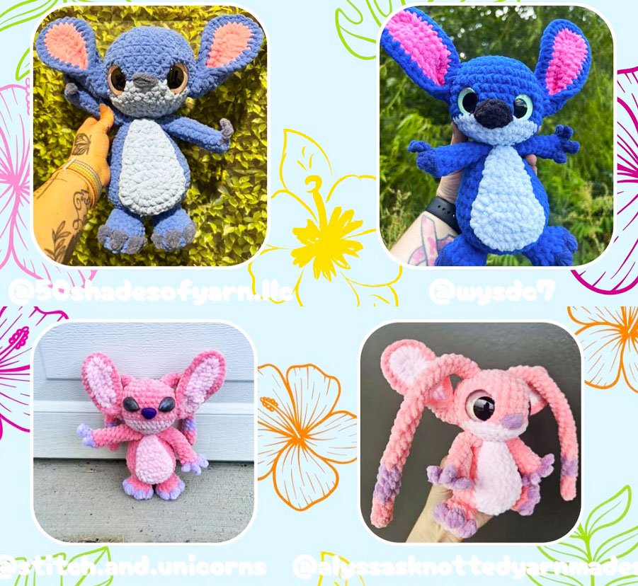Stitch mit Engel-Mod Amigurumi PDF Anleitung