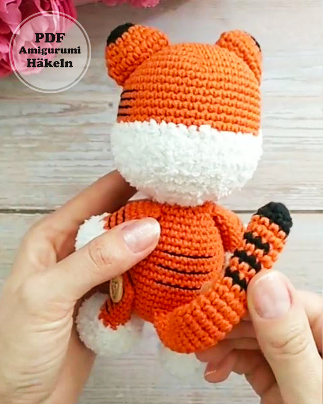 Baby Plüsch Tiger Häkeln Anleitung Schritt für Schritt (1)