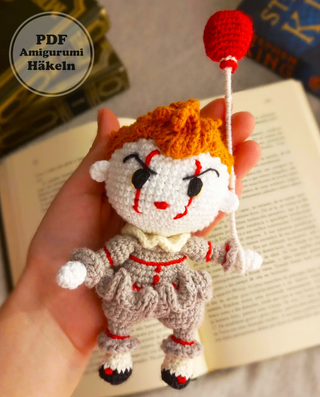 Pennywise Puppe für Halloween Häkeln PDF Kostenlos