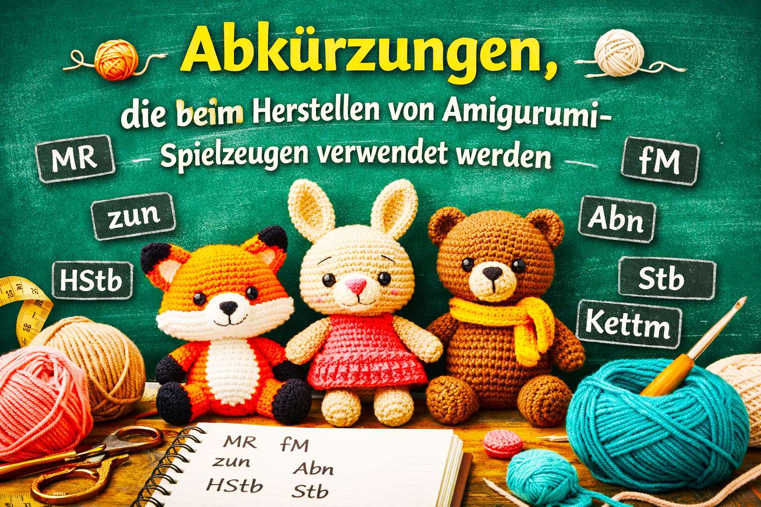 Abkürzungen, die beim Herstellen von Amigurumi-Spielzeugen verwendet werden (1)
